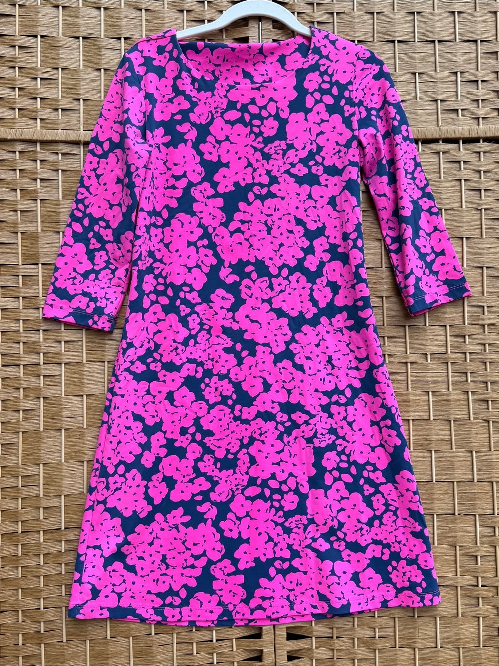 Mahi Gold Blue and Pink Floral Dress Women’s Small